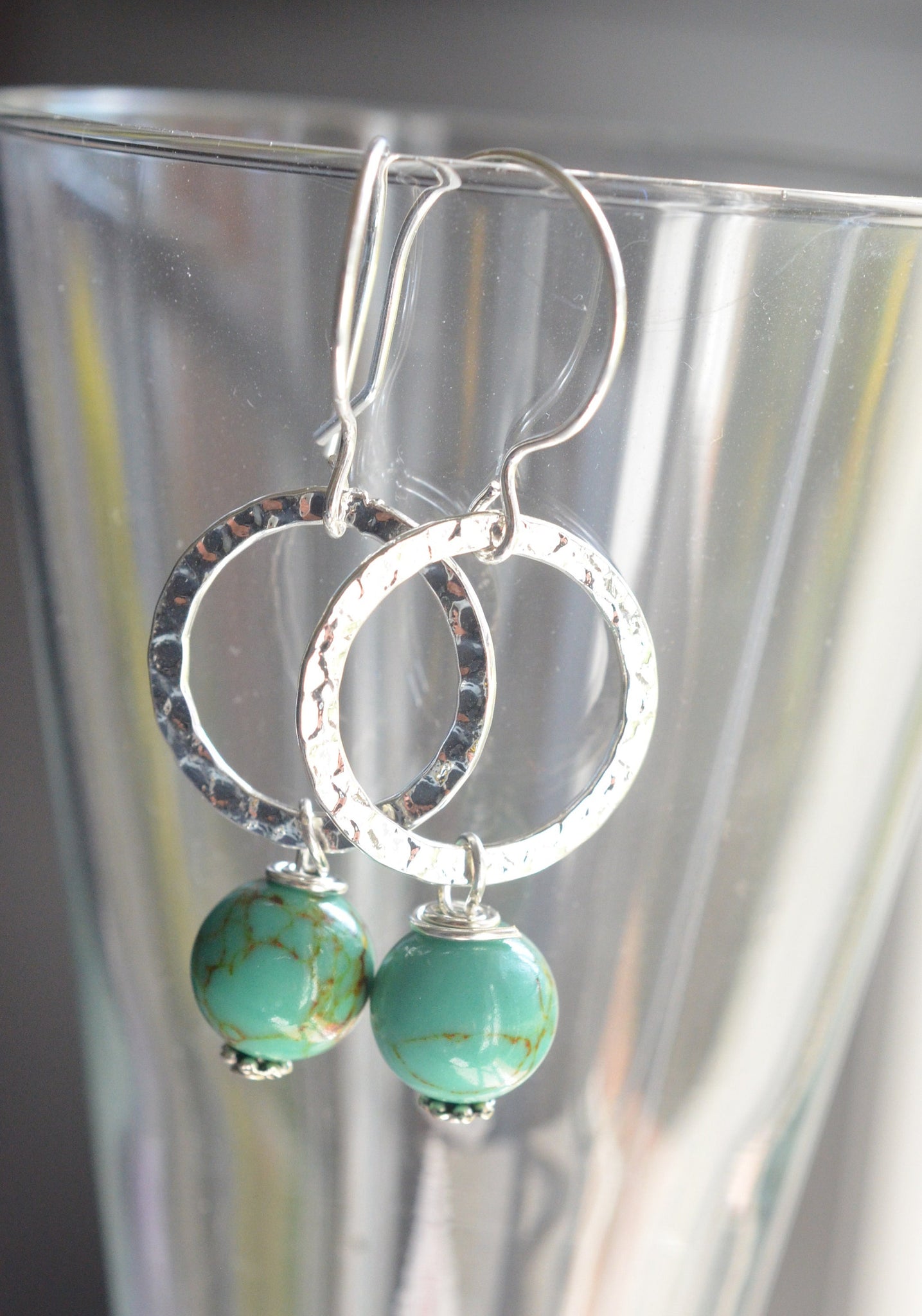 Ember Silver Statement Earrings in Variegated Turquoise Magnesite | Kendra  Scott
